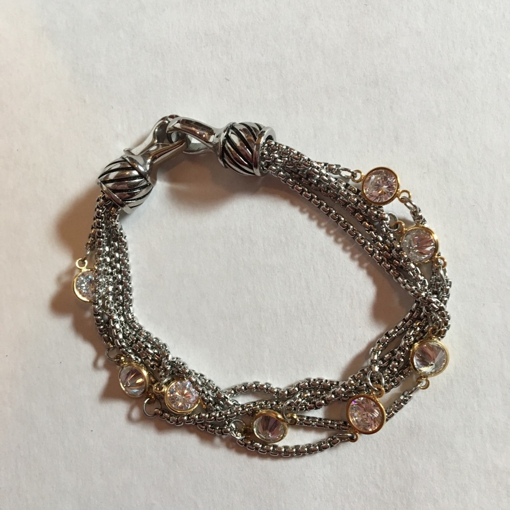 Stainless Steel and Gold Bracelet